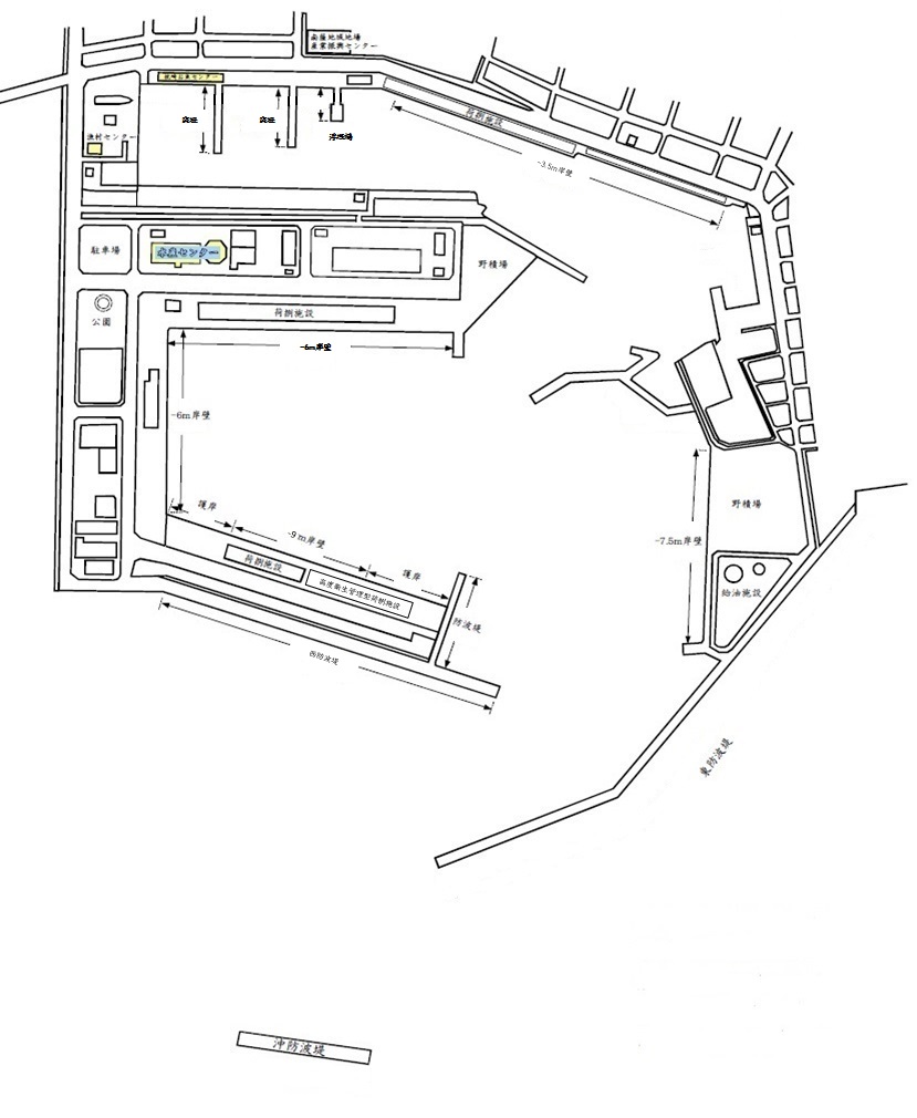 枕崎漁港平面図